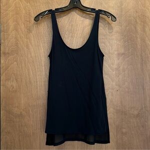 EXPRESS BLACK HI LOW CUT TANK TOP